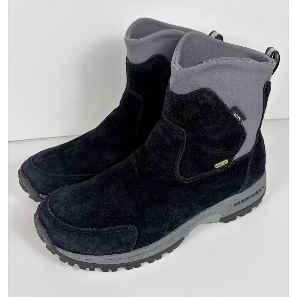 Merrell Tundra Boots Black Suede Waterproof Insulated Winter Snow Women’s Sz 11